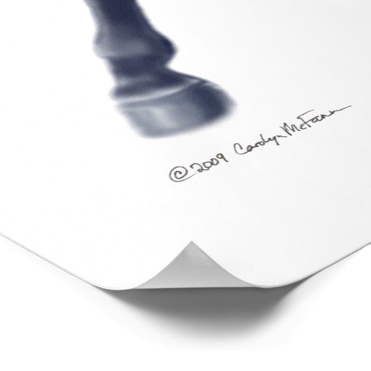 Zwart galoping afdrukken poster (Hoek)