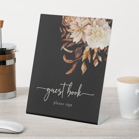 Zwart Gastenboek teken Reclamebord Met Voetstuk (Insitu)