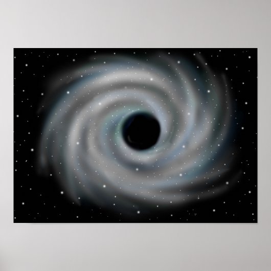 Zwart gat. Afgrond van het universum. Poster (Voorkant)