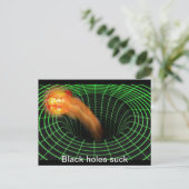 Zwart gat briefkaart (Staand voorkant)