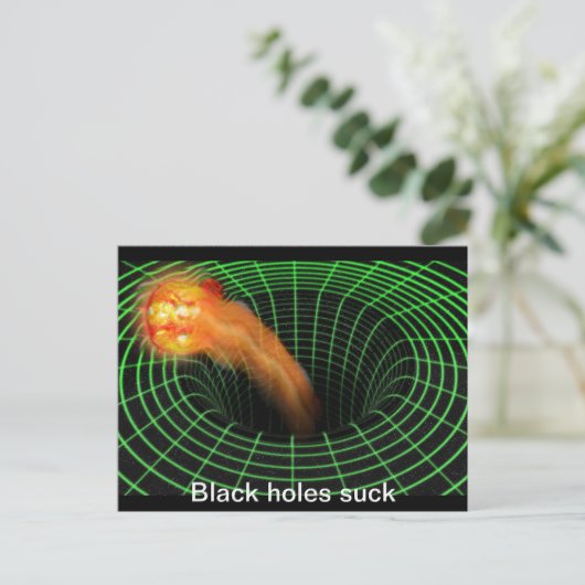 Zwart gat briefkaart (Staand voorkant)