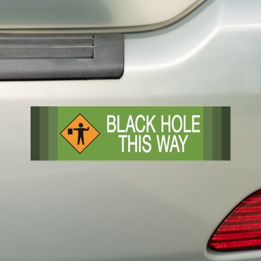 Zwart gat deze kant streepjes bumpersticker (Op auto)