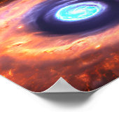 Zwart Gat Galactische Explosie Universum Nachtelij Poster (Hoek)