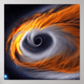 Zwart gat in de ruimte poster (Voorkant)