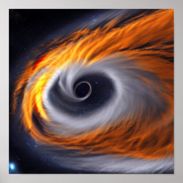 Zwart gat in de ruimte poster