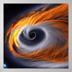 Zwart gat in de ruimte poster