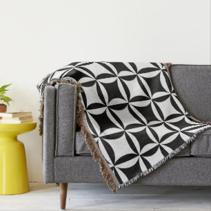 Zwart gat in het deurpatroon deken