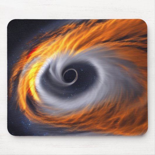 Zwart gat in Space Mousepad Muismat (Voorkant)