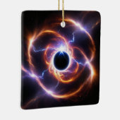 Zwart Gat met Plasma Flares en Verlichting Keramisch Ornament (Rechts)