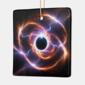 Zwart Gat met Plasma Flares en Verlichting Keramisch Ornament (Links)