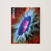 Zwart gat met rode symfonie explosie in de ruimte legpuzzel (Verticaal)