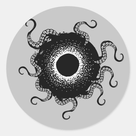 Zwart gat ronde sticker (Voorkant)