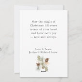 ZWART GEARCHIVEERDE FOTO MINIMAL CHRISTMAS FEESTDAGENKAART (Achterkant)