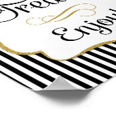 Zwart gebak goudkleurige goudsmeken poster (Hoek)