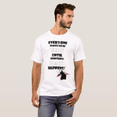 Zwart gebeurt t-shirt (Voorkant volledig)