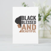 Zwart-gebluste en mooie Afro-geschiedenis maand Bedankkaart (Staand voorkant)