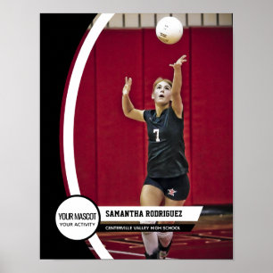 Zwart Gebogen Frame School Foto Poster