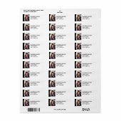Zwart gebogen Lijst foto Afstuderen label (Full Sheet)