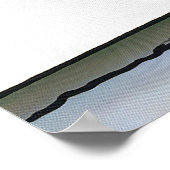 Zwart gebogen rij op een Balustrade-kunst Poster (Hoek)