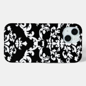 Zwart gebold Damask @ Emporiomoffa Case-Mate iPhone Case (Achterkant (horizontaal))