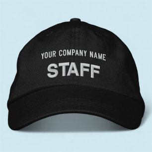 Zwart Geborduurd Personeel Pet Baseball Hat Custom