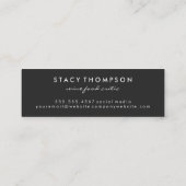 Zwart geborsteld artistiek geborsteld zwart met wi mini visitekaartje (Achterkant)