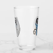 Zwart geborsteld Magpie Monogram Glas (Links)