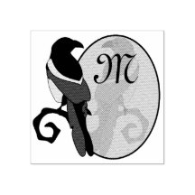 Zwart geborsteld Magpie Monogram