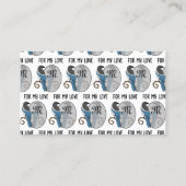Zwart geborsteld Magpie Monogram Visitekaartje (Voorkant)
