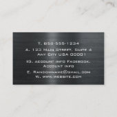 Zwart geborsteld metaal Metaal roestvrij staal Visitekaartje (Achterkant)