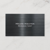 Zwart geborsteld metaal Metaal roestvrij staal Visitekaartje (Voorkant)