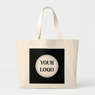 Zwart Gebrandmerkt Logo   Bedrijfs Bedrijfs Bedrij Grote Tote Bag