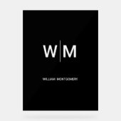 Zwart Gebrandmerkt Logo | Bedrijfsbedrijf Maatscha Acryl Bord (Voorkant)