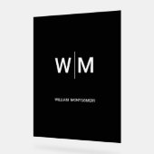 Zwart Gebrandmerkt Logo | Bedrijfsbedrijf Maatscha Acryl Bord (Hoek)