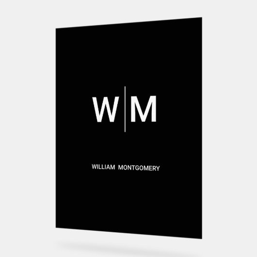 Zwart Gebrandmerkt Logo | Bedrijfsbedrijf Maatscha Acryl Bord (Hoek)