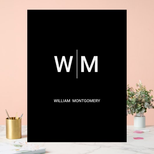 Zwart Gebrandmerkt Logo | Bedrijfsbedrijf Maatscha Acryl Bord (Huwelijk)