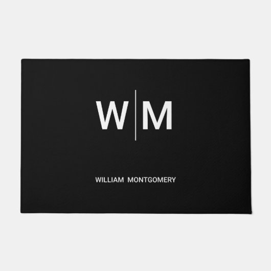 Zwart Gebrandmerkt Logo | Bedrijfsbedrijf Maatscha Deurmat (Voorkant)