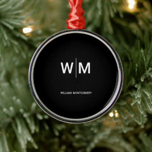Zwart Gebrandmerkt Logo Bedrijfsbedrijf Maatscha Metalen Ornament