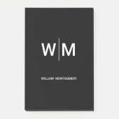 Zwart Gebrandmerkt Logo | Bedrijfsbedrijf Maatscha Post-it® Notes (Voorkant)