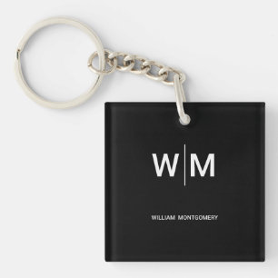 Zwart Gebrandmerkt Logo   Bedrijfsbedrijf Maatscha Sleutelhanger