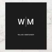 Zwart Gebrandmerkt Logo | Bedrijfsbedrijf Maatscha Wijn Etiket (Enkel label)