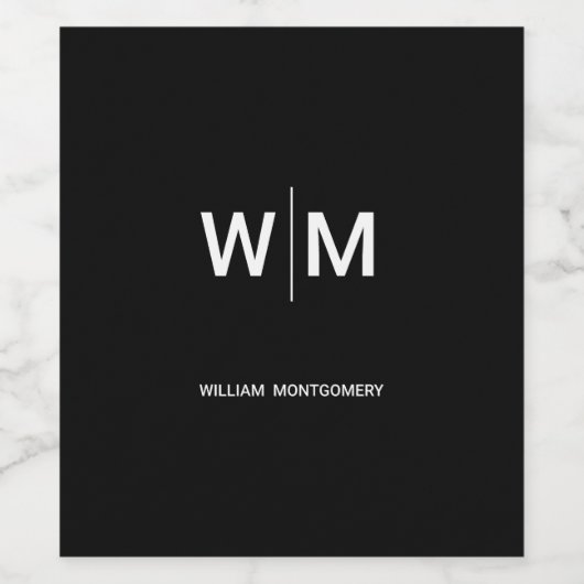 Zwart Gebrandmerkt Logo | Bedrijfsbedrijf Maatscha Wijn Etiket (Enkel label)