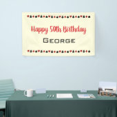 Zwart Gebroken Wit Rood Spelen Kaart Kostuums Verj Spandoek (Beurs)