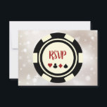 Zwart Gebroken Witte Poker Chip Casino Thema Bruil RSVP Kaartje<br><div class="desc">Of je nu gaat trouwen in Las Vegas of je hebt een casino met de bruiloft,  deze RSVP-kaarten zullen de toon zetten voor deze leuke bruiloft. Overeenkomende uitnodigingen en beschikbare partijbenodigdheden.</div>