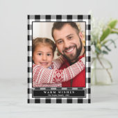 Zwart gebundeld wieg Verticale foto Feestdagenkaart (Staand voorkant)