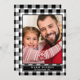 Zwart gebundeld wieg Verticale foto Feestdagenkaart