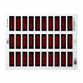 Zwart Geclassificeerd Etiket (Full Sheet)
