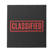 Zwart Geclassificeerd Notitieblok (Voorkant)