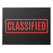 Zwart Geclassificeerd Notitieblok (Voorkant)