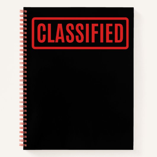 Zwart Geclassificeerd Notitieboek (Voorkant)